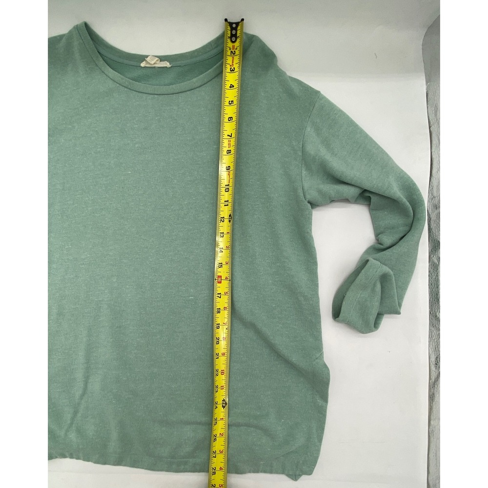 Eileen Fisher Organic Cotton Linen Lyocell Sweatshirt Sage Green Small S/P - Picture 8 of 14